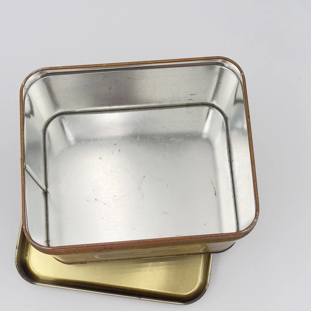 Cheinco Tin Tea‎ Canister  Tea Retro 70s 80s Lid Amber Blend Brass